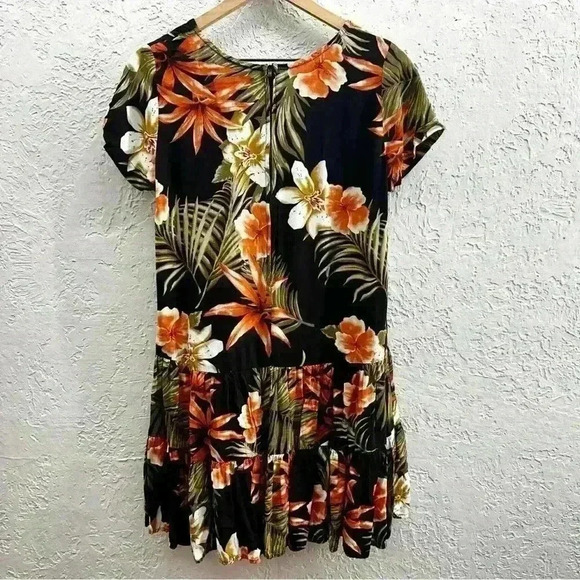Vintage Alhoa Hut tropical‎ print dress size small - Picture 4 of 8